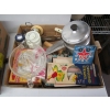 Image 3 : 2 BOXES OF ASST. COLLECTABLE VINTAGE ITEMS - BOTTLES, TINS, UTENSILS, ETC.