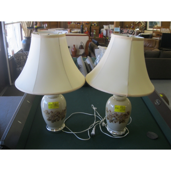 PAIR OF TABLE LAMPS