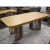 Image 1 : CASA EXTENDABLE TABLE, OAK TOP W/DOUBLE PEDESTAL BASE, 200CM