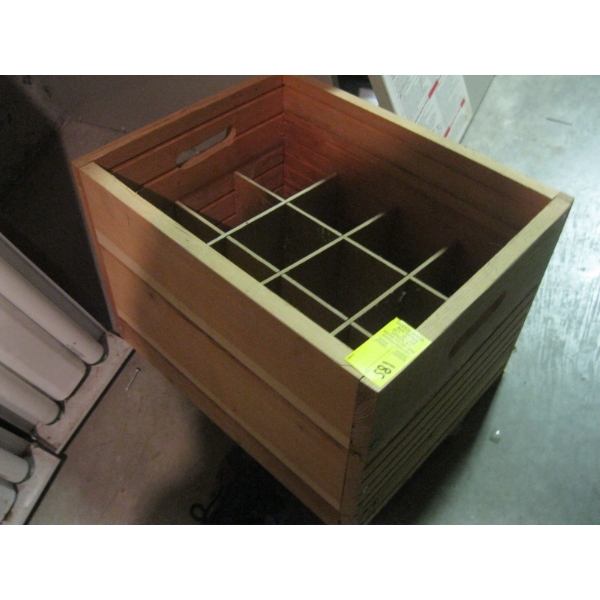 WOODEN DIVIDED WINE BOX