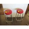 Image 2 : 2 RED/CHROME LAKESIDE STORAGE STOOLS
