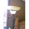 Image 6 : 2 METAL W/GLASS SHADE TALL LAMPS