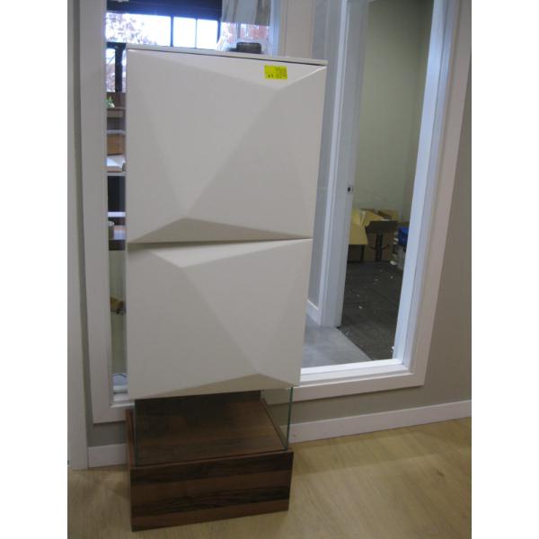 2 DRAWER CABINET W/LIGHTED GLASS BASED BOTTOM