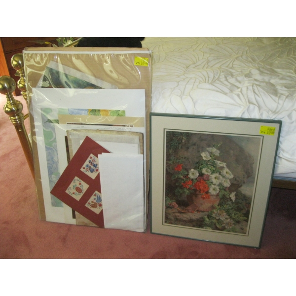 ASST. UNFRAMED PICTURES & 1 FRAMED PICTURE