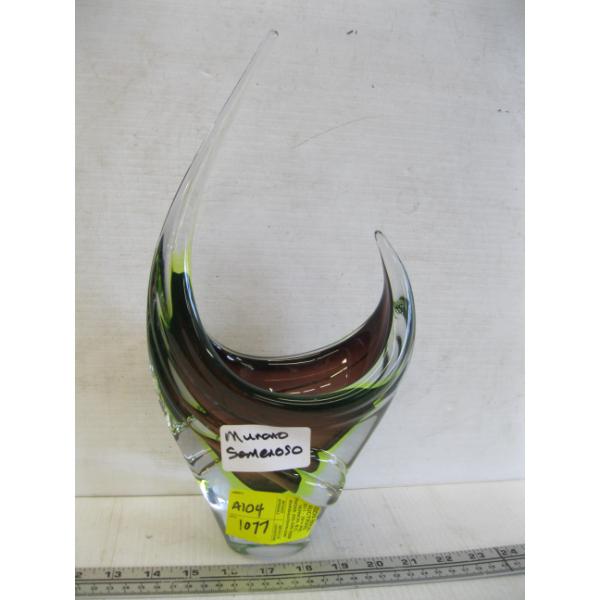 URANIUM GLASS MURANO SOMMERSO GLASS ART