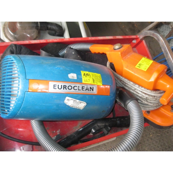 HIP VACUUM & A HUSKY MINI FLOOR MACHINE - MISSING END