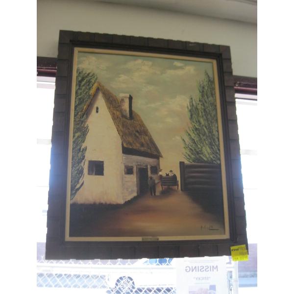 WOOD FRAMED PAINTING