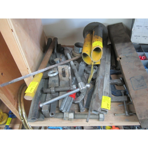ASST. STEEL, C CLAMPS, ETC.