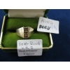 Image 2 : 10KT RING W/3 RED STONES, 5G
