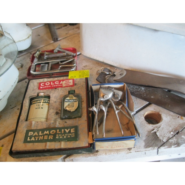 ASST. RAZORS, HAIR CUTTERS, STROP, ETC.