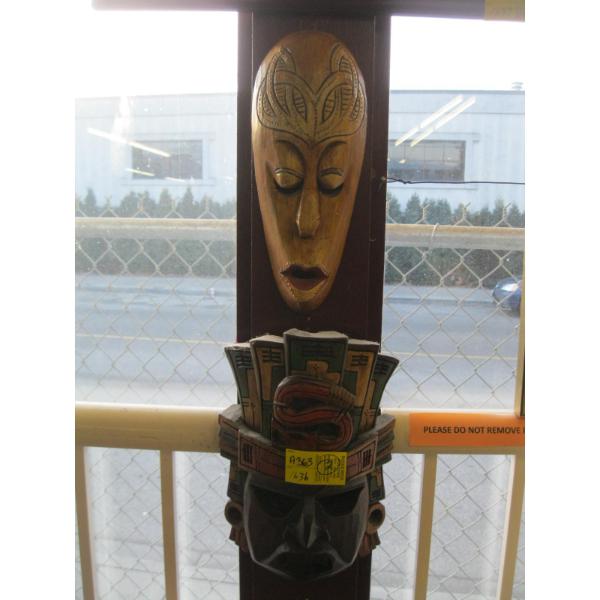 2 WOOD CARVED MASKS