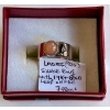 Image 1 : LADIES SILVER RING W/14KT GOLD LEAF ON SIDE, SZ 6