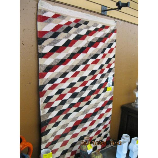 1940s OPTICAL ILLUSION  NAVAJO SADDLE BLANKET
