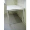 Image 2 : METAL FRAMED TABLE, APPROX. 49"X29.5"