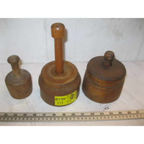 3 BUTTER MOLDS