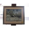 Image 1 : WINTER PAINTING OF CABIN IN WOODS