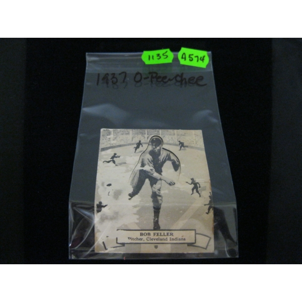 1937 O PEE CHEE STAND UP CARD - BOB FELLER - SOME DAMAGE