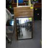 Image 1 : SM. FRAMED MIRROR & A WOODEN FLOOR MAT
