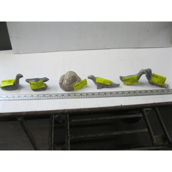 6 SOAPSTONE CARVINGS
