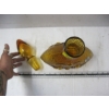 Image 2 : AMBER ANTIGUA ITALIAN EMPOLI VASE W/STOPPER