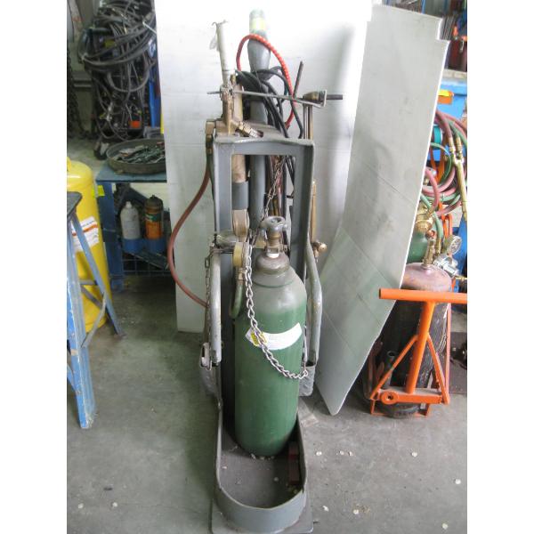 OXY ACETYLENE CUTTING TORCH SET W/1 OXYGEN TANK