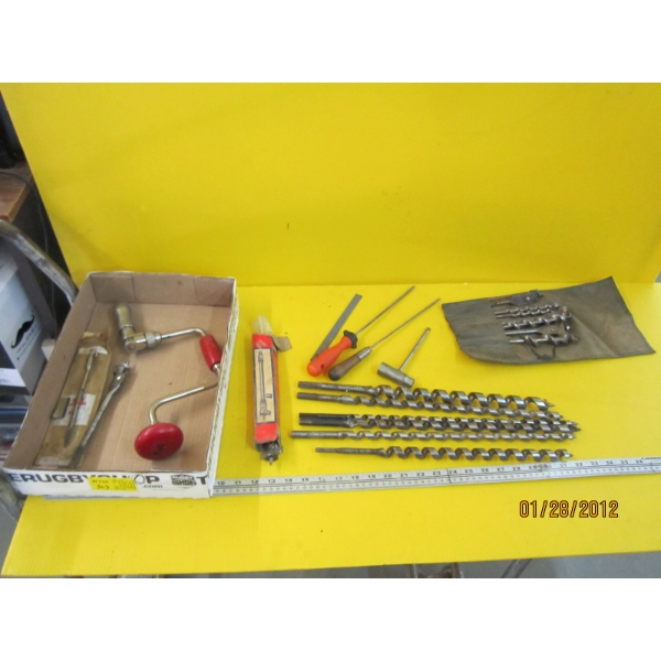 DRILL BITS, HAND DRILLS, ETC.