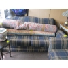 Image 3 : MATCHING BLUE & GOLD SOFA & LOVESEAT