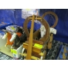 Image 1 : WOODEN WAGON LAMP W/4 HORSES