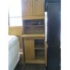 Image 7 : LG. OAK HEADBOARD W/2 SIDE CABINETS