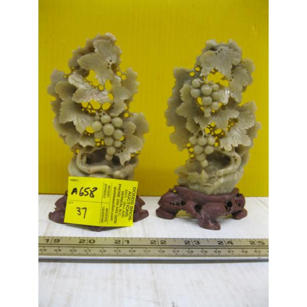 2 JADE FIGURINES