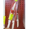 Image 1 : 3 WHITE HANDLED 8" UTILITY SLICER KNIVES