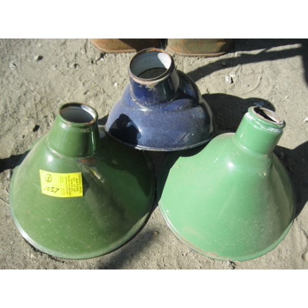 3 ENAMEL LIGHTSHADES
