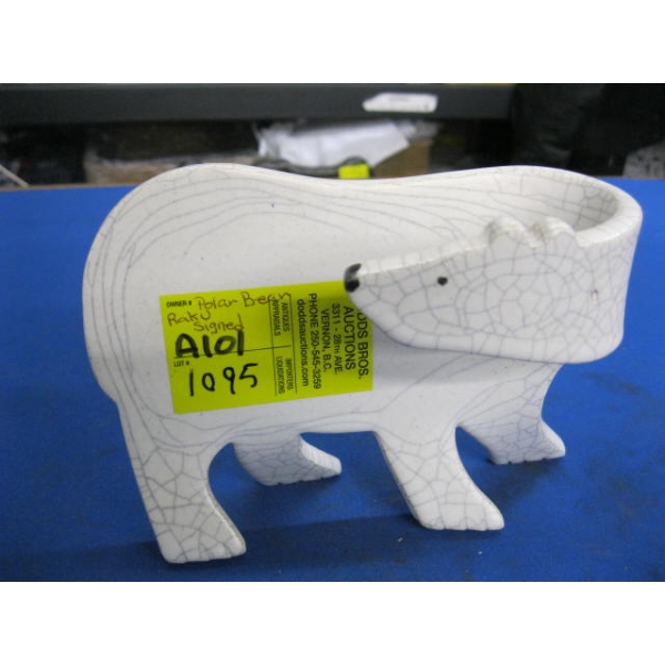 RAKU SIGNED POLAR BEAR