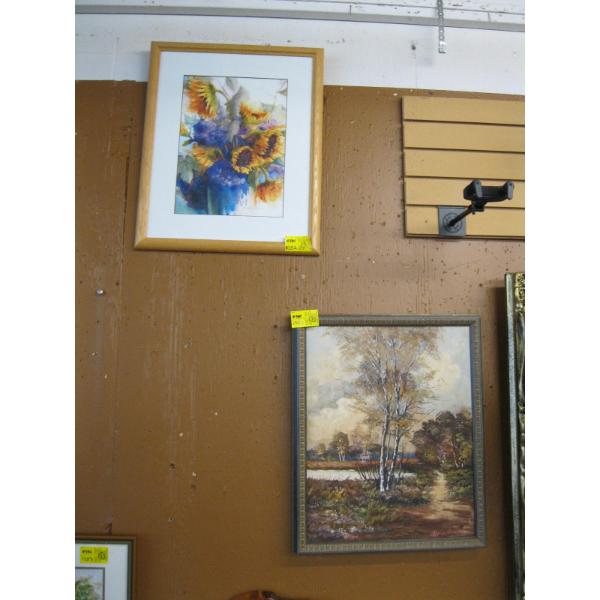 PAIR OF FRAMED PICTURES - 1 ORIGINAL