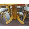 Image 3 : OAK DINING TABLE W/4 CHAIRS & SINGLE LEAF