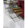 Image 1 : 3 PIECE NESTING TABLES W/CHROME LEGS