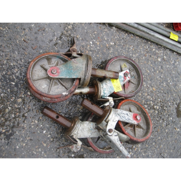 4 SCAFFOLD WHEELS