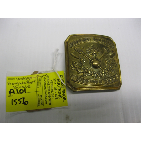 VINTAGE FIRE BRIGADE BELT BUCKLE