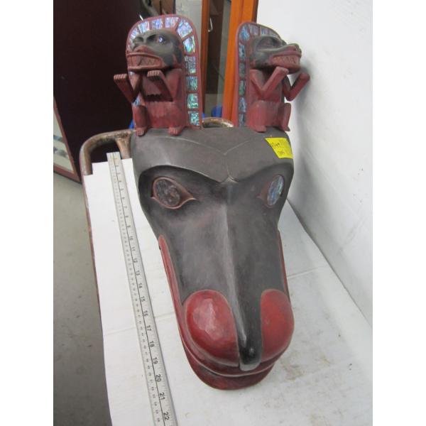 WOODEN CARVED MASK