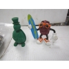 Image 2 : ASST. KEYHOLDERS, CAST IRON WHEELED TOY, RAISIN FIGURINE, TURTLE FIGURINE, ETC.