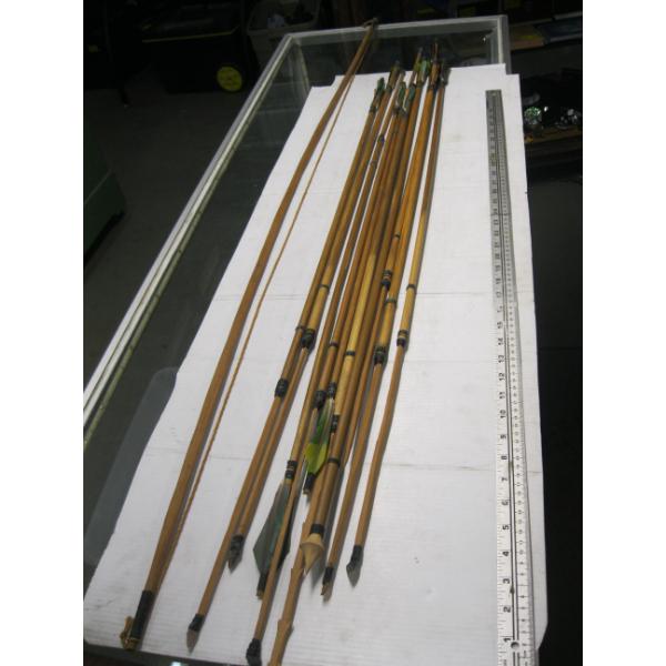 ASST. BAMBOO BOW & ARROW SET - LOOKS VINTAGE