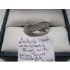 Image 3 : LADIES 14KT WHITE GOLD RING W/MANY SM. DIAMONDS, 5.6G, SZ 7 1/2