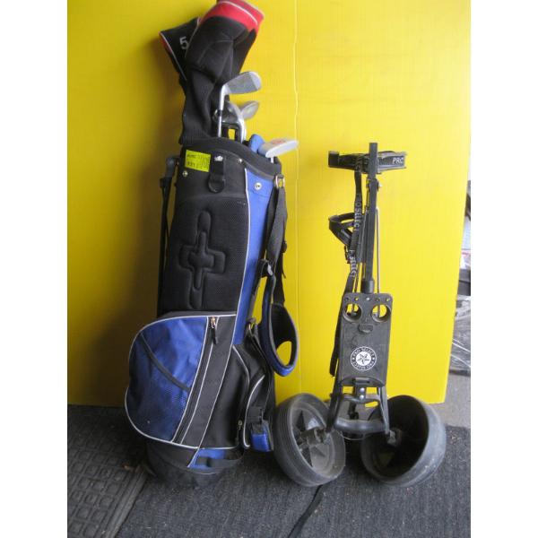 GOLF BAG W/CLUBS & GOLF CADDY