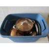 Image 1 : TOTE OF COPPER COOKWARE