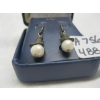 Image 2 : STERLING SILVER & GENUINE PEARL EARRINGS