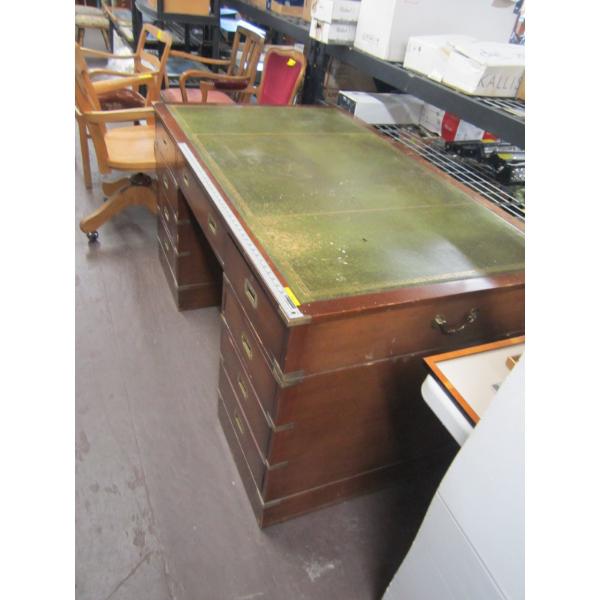 9 DRAWER SOLID WOOD OFFICE DESK