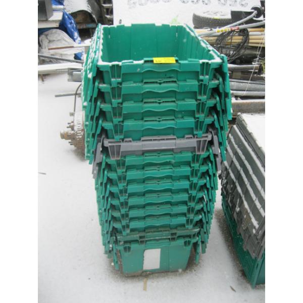 GREEN PLASTIC STORAGE CONTAINERS