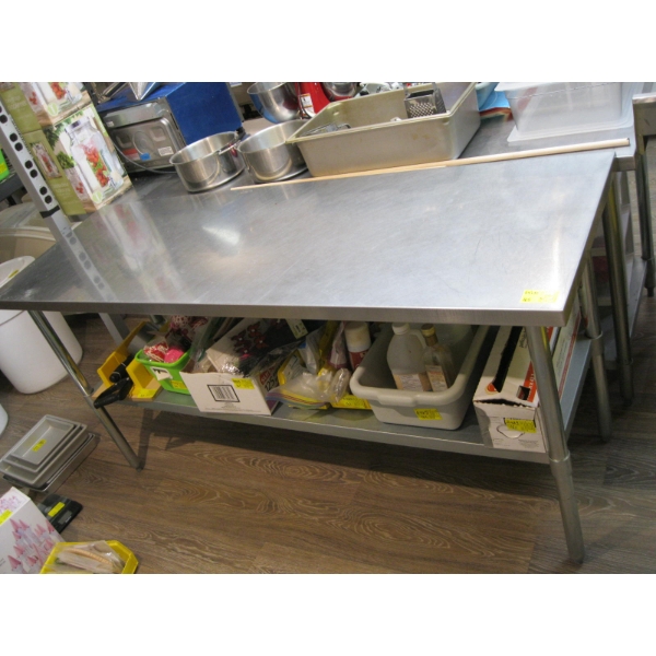 24"X72" STAINLESS STEEL TABLE W/SHELF UNIT