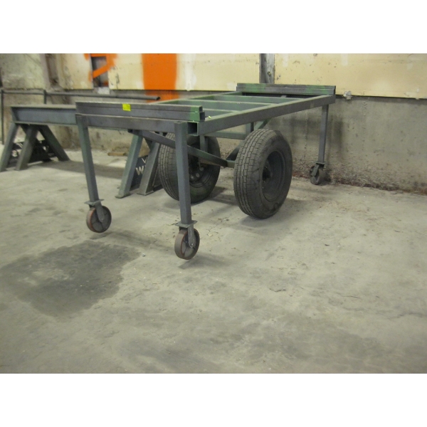 HEAVY DUTY ROLLING CART W/6 WHEELS