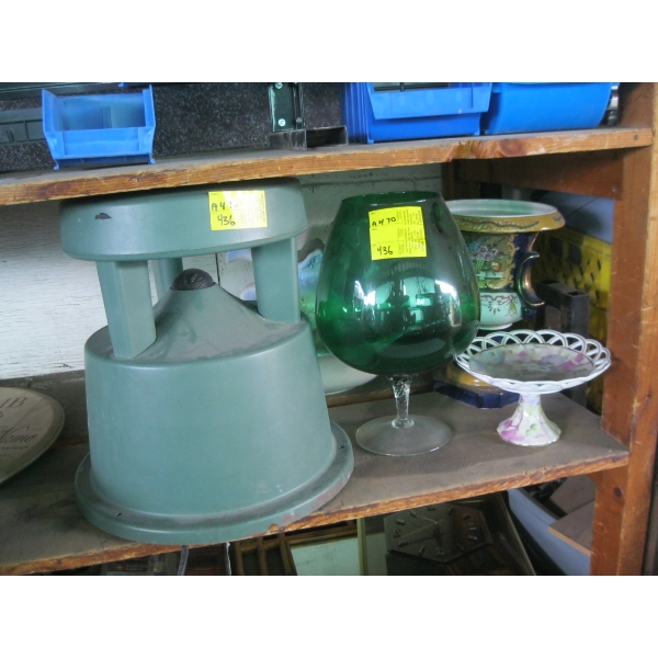 GARDEN SPEAKER, WASHBOWL JUG, VASES, ETC.
